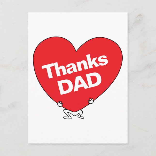 Thanks DAD Postcard (Front)