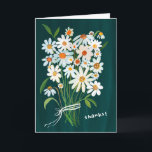 THANKS Daisy Bouquet Handpainted Gouache Card<br><div class="desc">Customize this handpainted daisy card with your own text on the front or inside! Click "personalize" to change the text, add a name if you like, or change the font. Also available as a digital download to send instantly via email or text. Let me know if you'd like something custom,...</div>