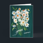 THANKS Daisy Bouquet Handpainted Gouache  Card<br><div class="desc">Customize this handpainted daisy card with your own text on the front or inside! Click "personalize" to change the text, add a name if you like, or change the font. Also available as a digital download to send instantly via email or text. Let me know if you'd like something custom,...</div>