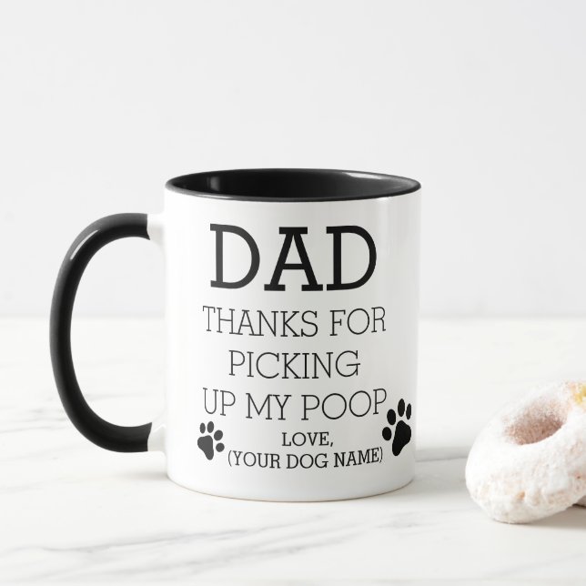 THANKS DOG DAD MUG (With Donut)