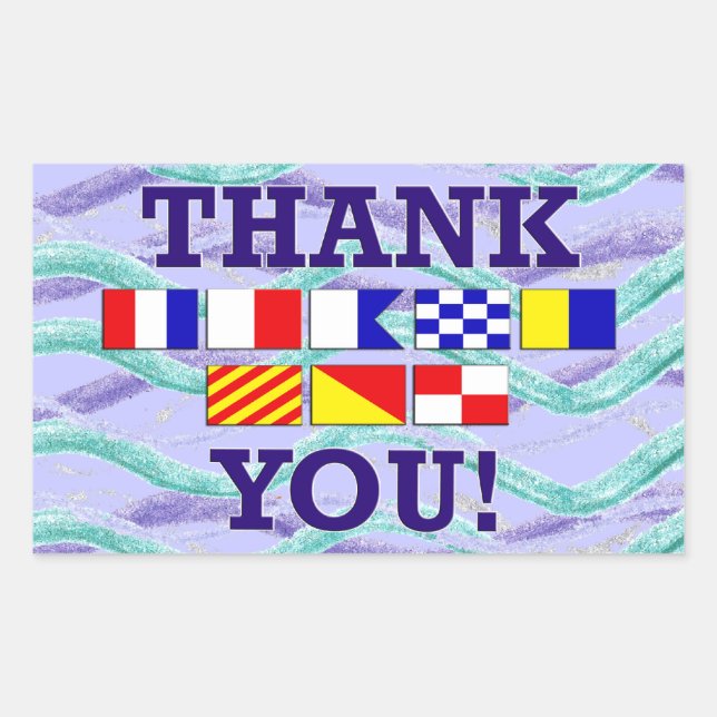 Thanks Flag 2 Rectangle Sticker (Front)