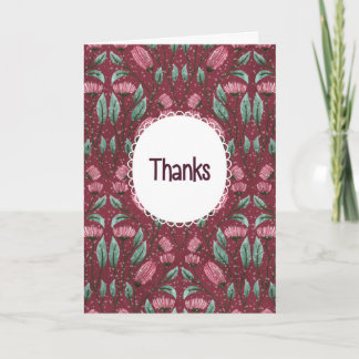 Thanks floral with text Frame card