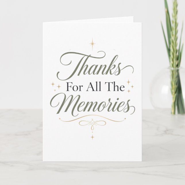 Thanks For All The Memories Card (Front)