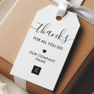 Thanks For All You Do Gift Tag, Kraft Tags