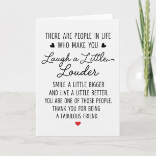 Thanks for being a fabulous friend card