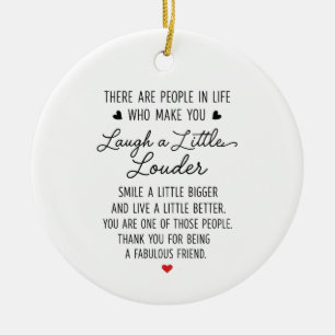 Thanks for being a fabulous friend ceramic tree decoration
