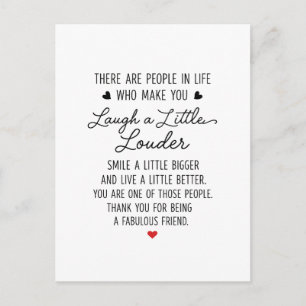 Thanks for being a fabulous friend postcard