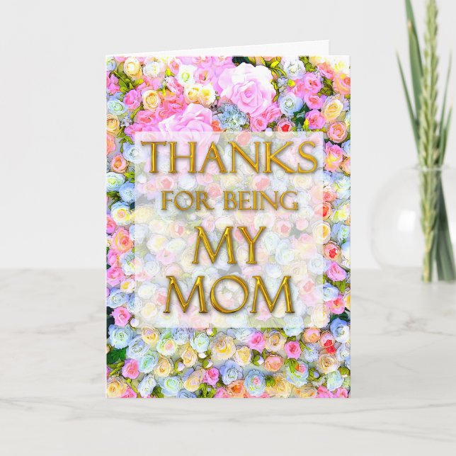 Thanks for being my Mum card (Front)