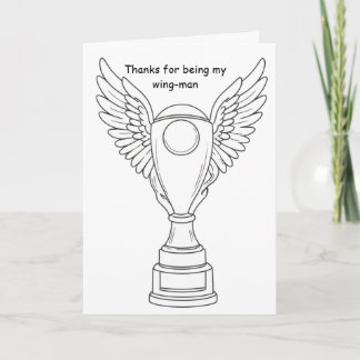 Thanks For Being My Wingman Funny Greeting Card