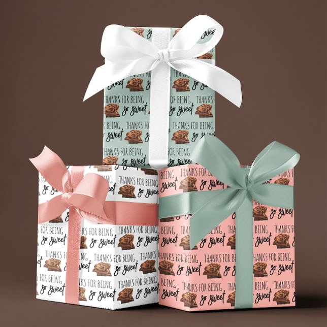 Thanks For Being So Sweet Wrapping Paper Sheets (Show your gratitude with these, "Thanks for being so sweet" wrapping paper sheets! )