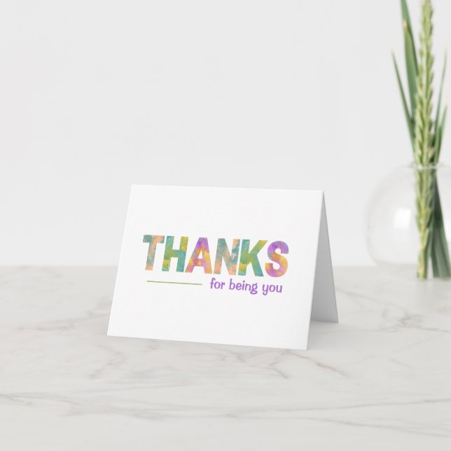 Thanks For Being You Card (Front)