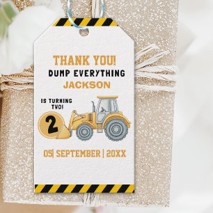 "Thanks for Building Memories –Construction Party Gift Tags
