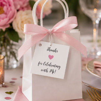 Thanks For Celebrating With Me Party Favour Tags
