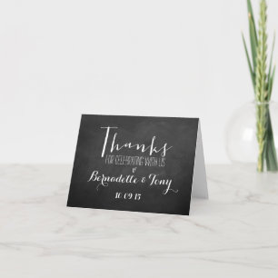 Thanks For Celebrating With Us! Wedding Thank You Card