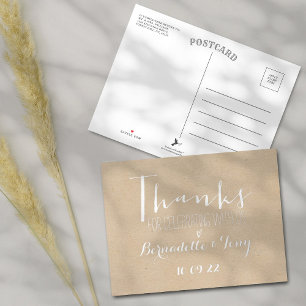 Thanks For Celebrating With Us! Wedding Thank You Foil Invitation Postcard