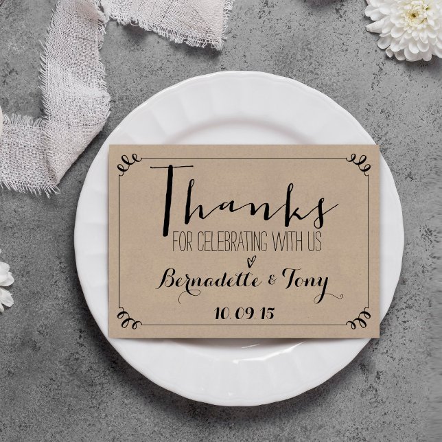 Thanks For Celebrating With Us! Wedding Thank You Invitation (Creator Uploaded)