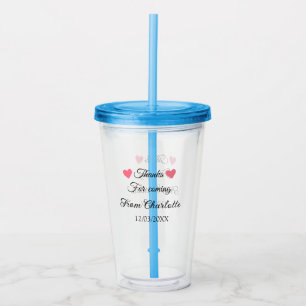 thanks for coming add name text message  acrylic tumbler