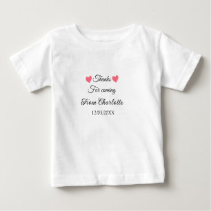 thanks for coming add name text message  baby T-Shirt