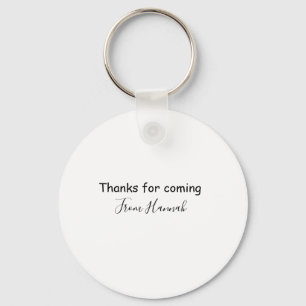 thanks for coming add name text message babyshower key ring