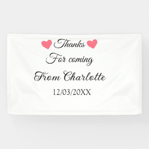 thanks for coming add name text message banner