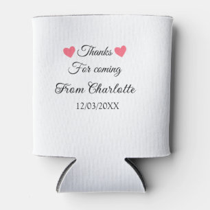 thanks for coming add name text message  can cooler