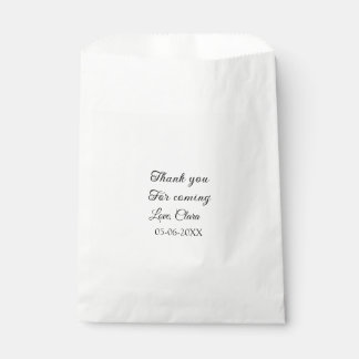 thanks for coming add name text message  favour bags