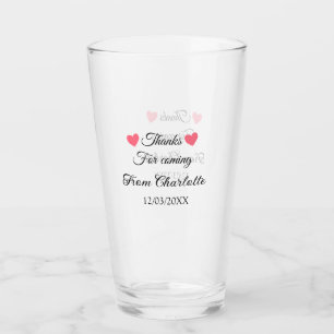 thanks for coming add name text message glass