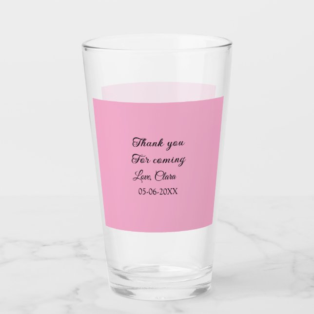 thanks for coming add name text message  glass (Front)