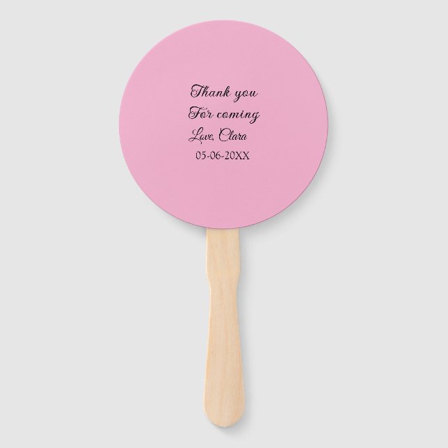thanks for coming add name text message  hand fan (Front)