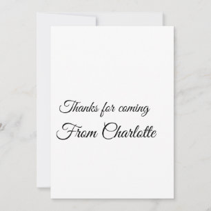 thanks for coming add name text message holiday card