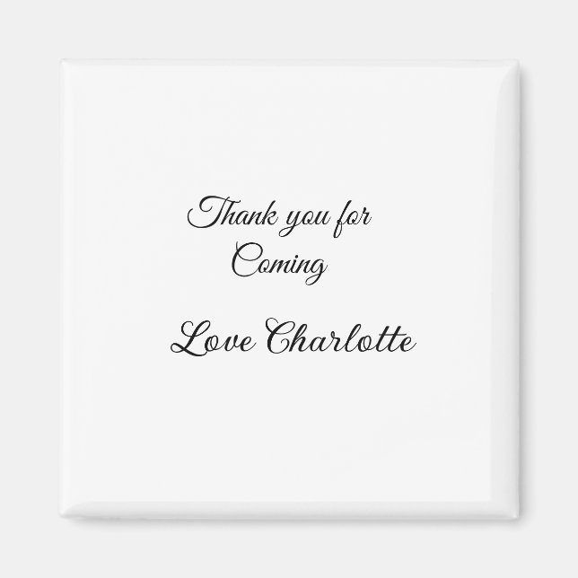 thanks for coming add name text message  magnet (Front)