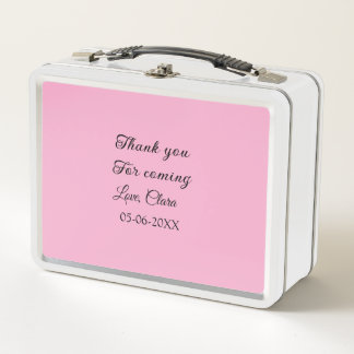 thanks for coming add name text message  metal lunch box