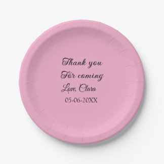 thanks for coming add name text message  paper plate