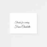 thanks for coming add name text message