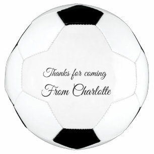 thanks for coming add name text message soccer ball