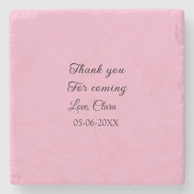 thanks for coming add name text message  stone coaster (Front)