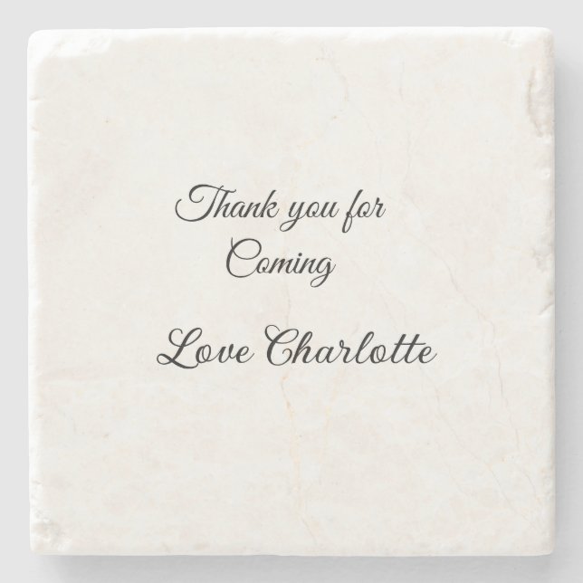 thanks for coming add name text message  stone coaster (Front)