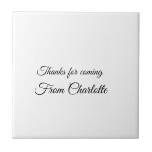 thanks for coming add name text message tile