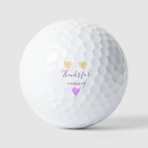 thanks for coming add name text orange purple hear golf balls