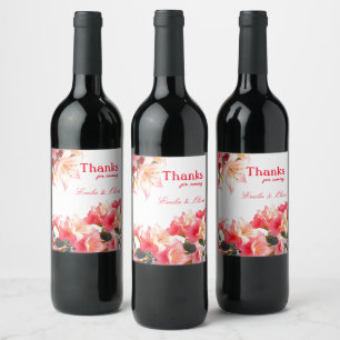 Thanks for coming and your name wine label