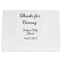 Thanks for coming baby shower modern simple typogr