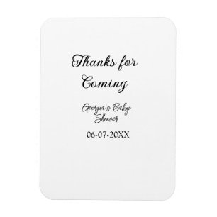 Thanks for coming baby shower modern simple typogr magnet