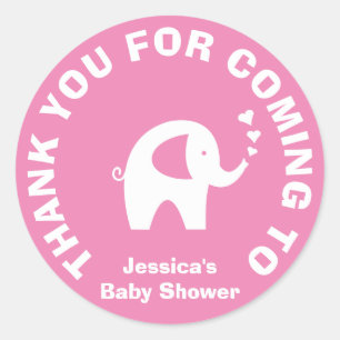 Thanks for coming baby shower party favour sticker
