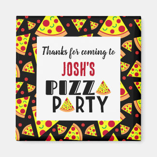 Thanks for Coming Kids Pizza Birthday Party Favour Magnet