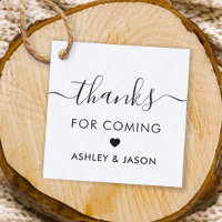 Thanks for Coming Tag, Wedding Thank You, Kraft