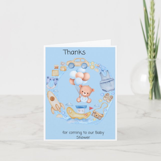 Thanks for Coming to our Baby Shower Thank You Card (Front)