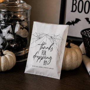 Thanks for Dropping By Spiderweb Halloween Favour Bags