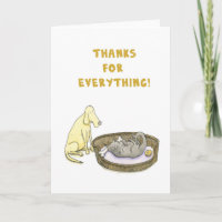 Thanks for everything! Dog and Cat card