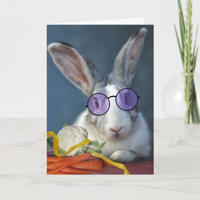 Thanks for Gift Rabbit and Vegetables Card (Front)