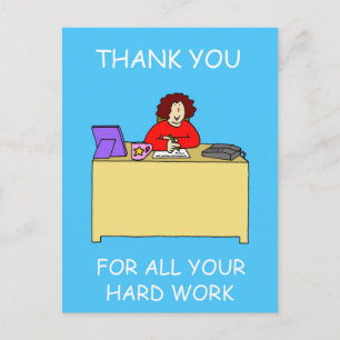 Thanks for Hard Work Admin' Professionals Day Postcard